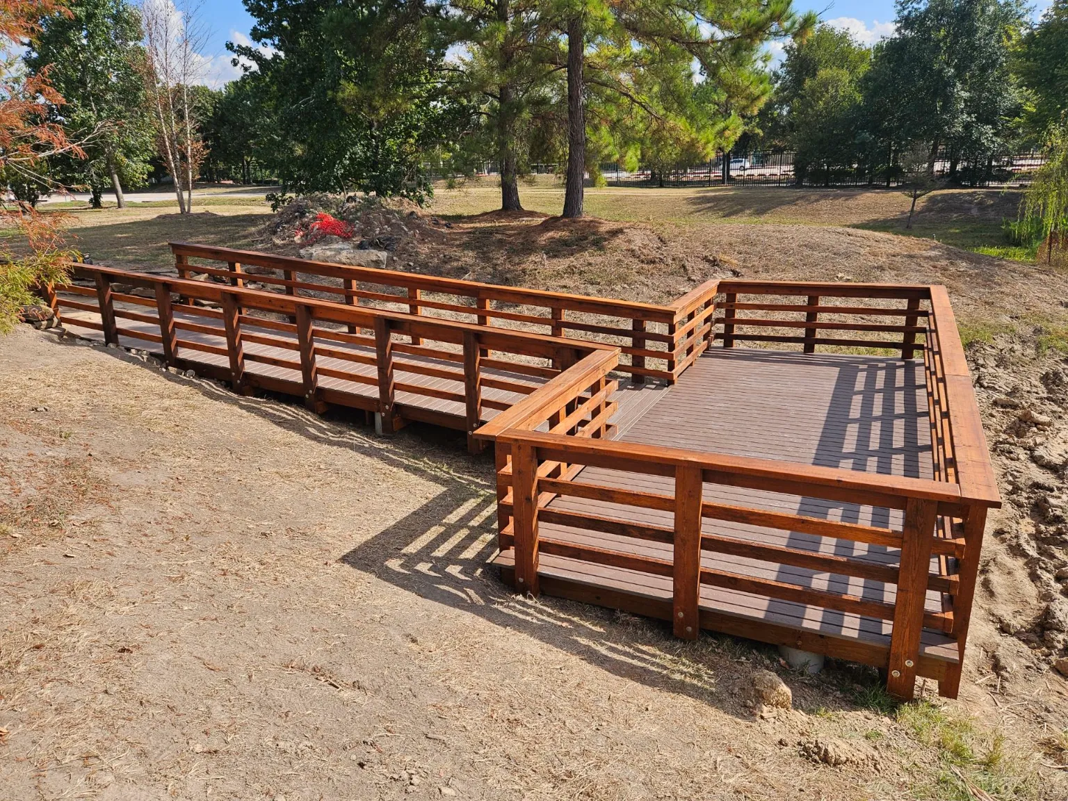 Angle view of the Harris County Flood Control District pier